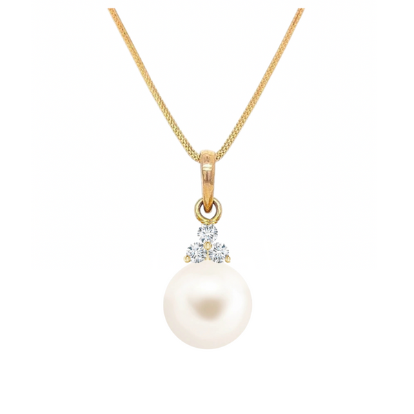 Diamond Pearl Drops Pendant