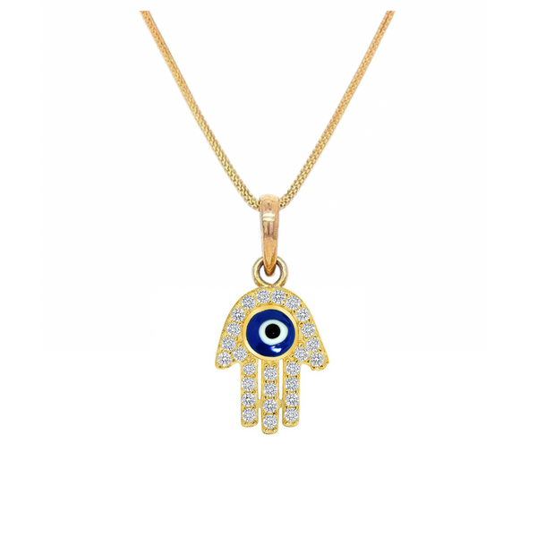 Diamond studded Hamsa Pendant