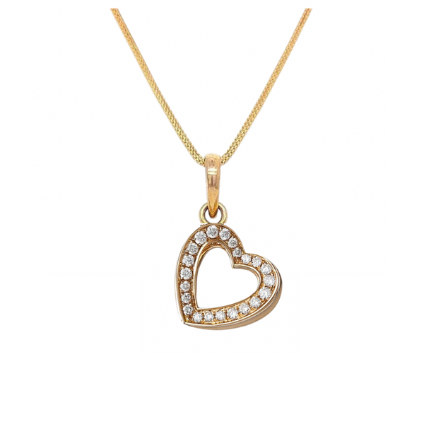 Diamond studded Heart Pendant
