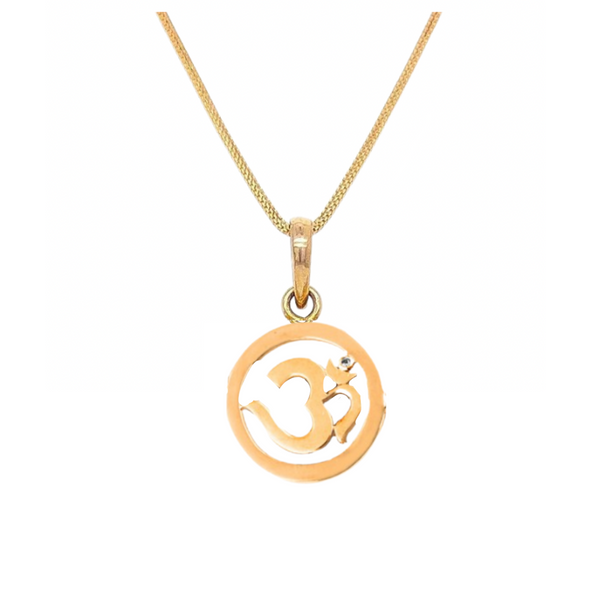 Diamond studded Om Pendant
