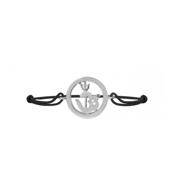 Diamond studded silver Om Shakti