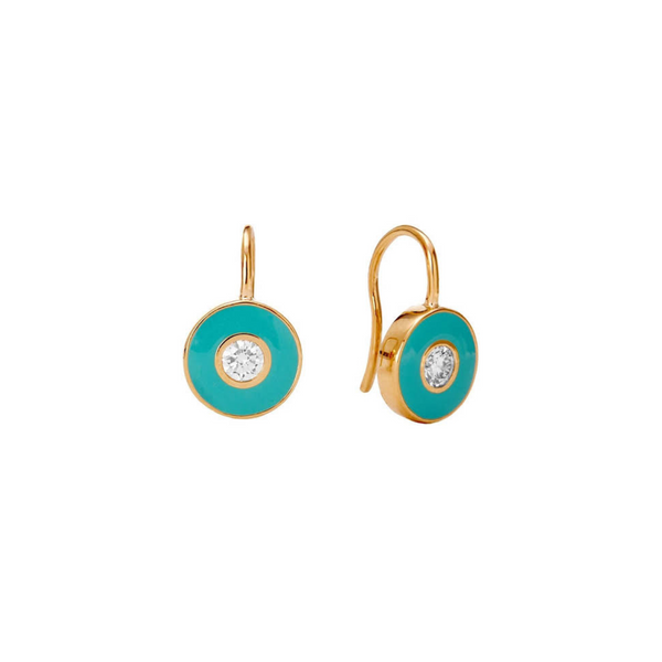 Enamel Hook Earrings