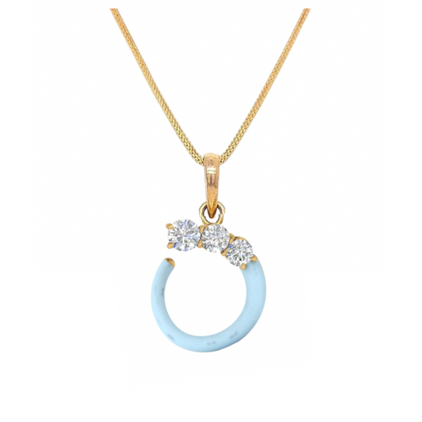 Diamond Enamelled Trio Pendant