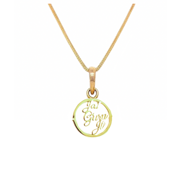 Diamond studded Jai Guruji Pendant